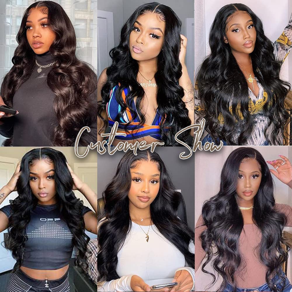 Body Wave Clip In Hair Extensions For Black Women 8Pcs Clip In Human Hair Extensions With 18 Clips Double Weft Natural Color 120g(22inch, Natural Black Body)
