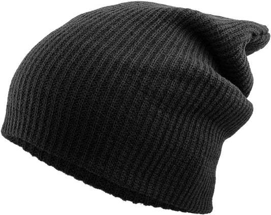 KBW-12 BLK Comfortable Soft Slouchy Beanie Collection Winter Ski Baggy Hat Unisex Various Styles