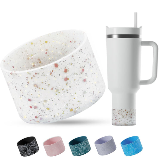 REUZBL Glow up Glitter Bottle Boot Sleeve for Stanley Tumblers 20-40oz, Hydro Flask Tumblers, Simple Modern Tumblers, Iron Flask Tumbler, Similar Tumblers, Tumbler Water Bottle Accessory