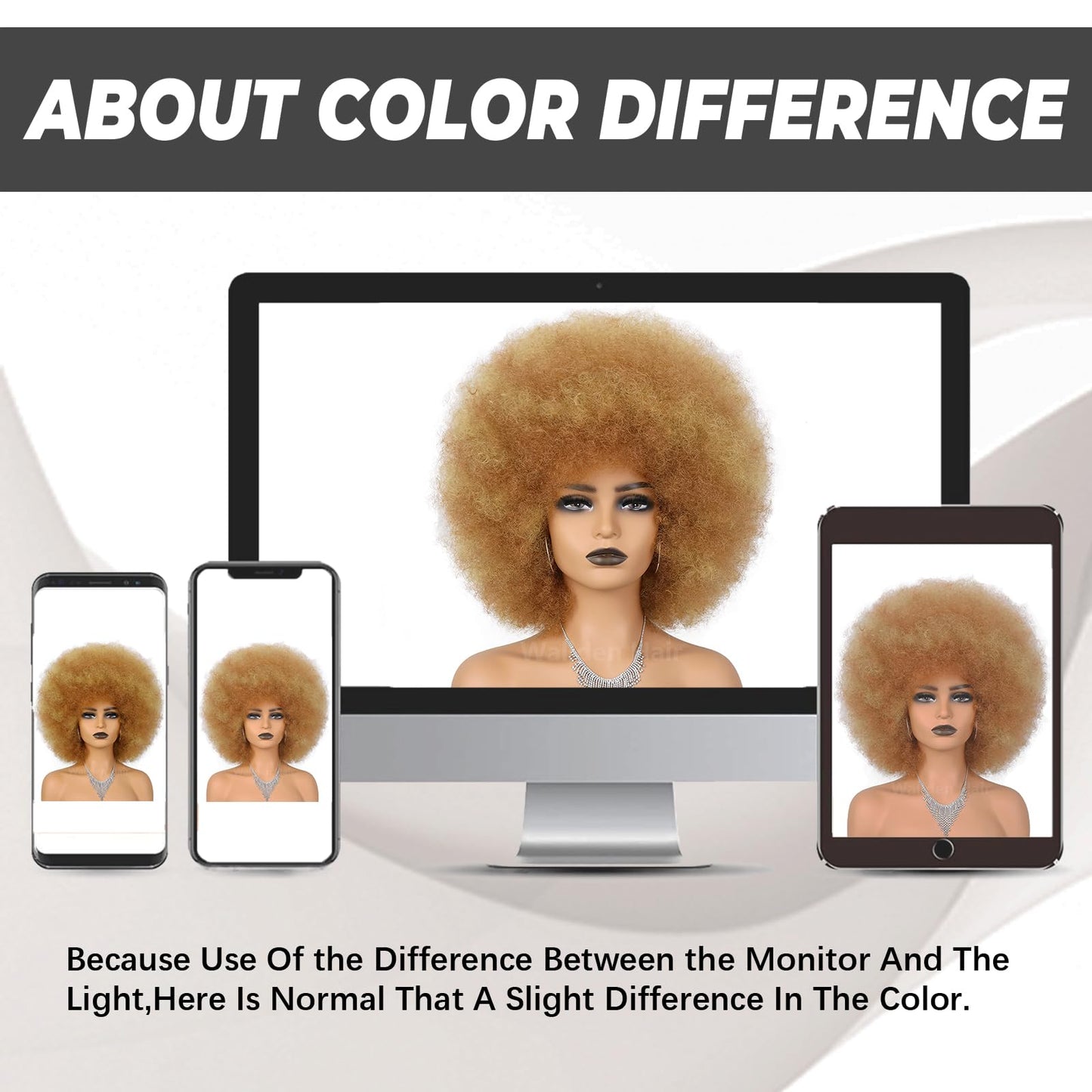 Wallden Hair Short Afro Puff 70s Wigs for Black Women Glueless Wear and Go Wig Fluffy Shoulder Length Heat Resistant Bouncy Colorful Wig and Synthetic Wigs (27/30#)