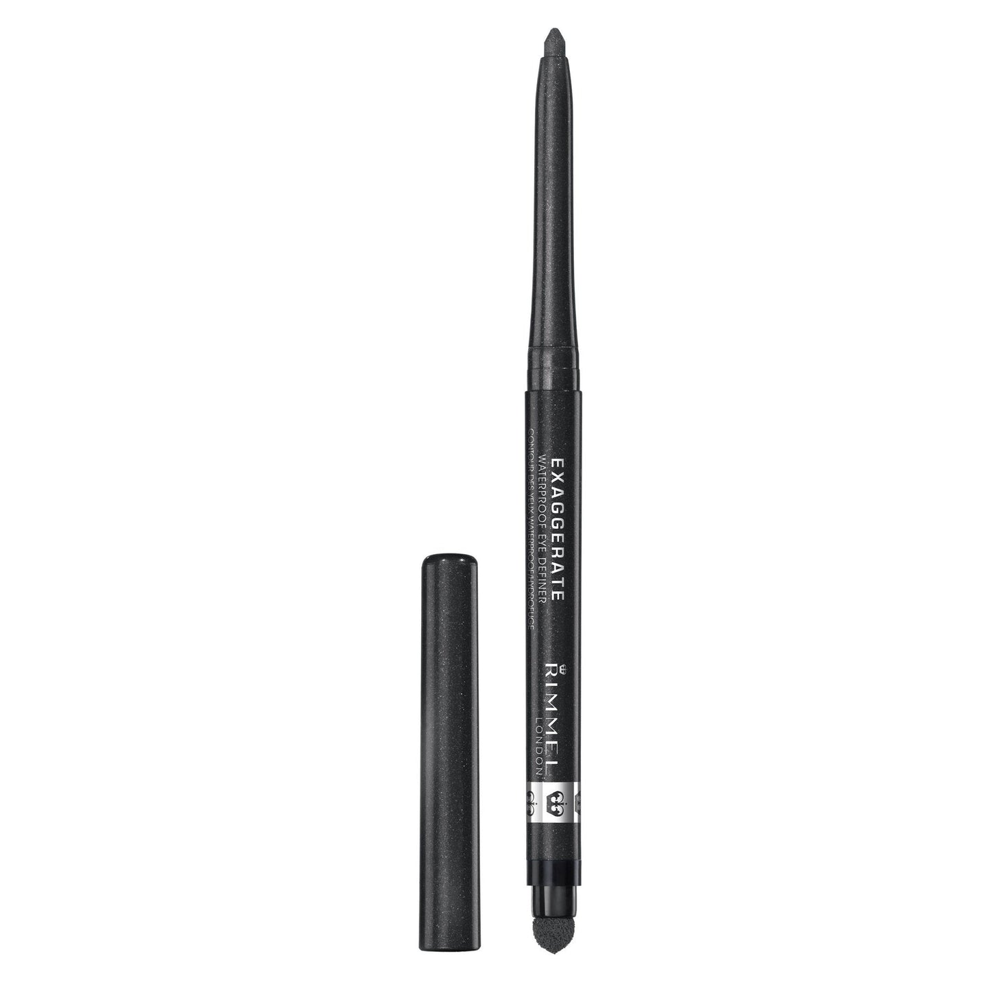Rimmel London Exaggerate Waterproof Eye Definer Eyeliner Set, 263 Starlit Black & 212 Rich Brown, Highly Pigmented, Built-In Smudger, 0.01oz Each