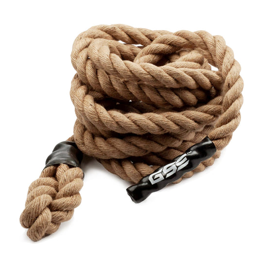GSE Games & Sports Expert Gym Sisal Climbing Rope, Heavy Workout Rope for Indoor/Outdoor Workouts. Great for Climbing Exercises, Strength Training - 6,10,15,20,25,30,40,50 Feet Lengths Available
