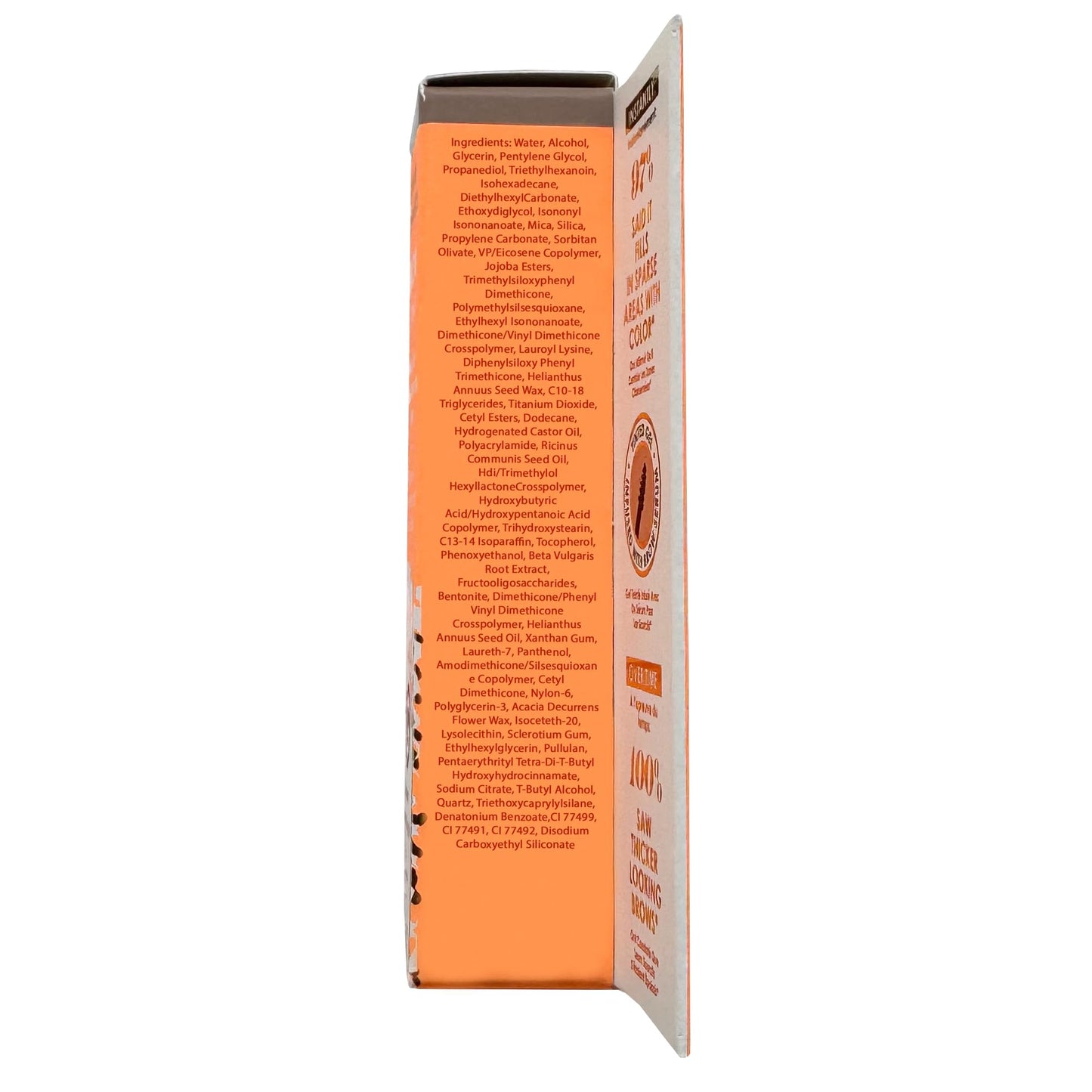 Grande Cosmetics 2-in-1 Tinted Brow Gel + Brow Enhancing Serum, Thick & Darker Brows, Shape & Fill Brows Effortlessly, Taupe, Travel Size