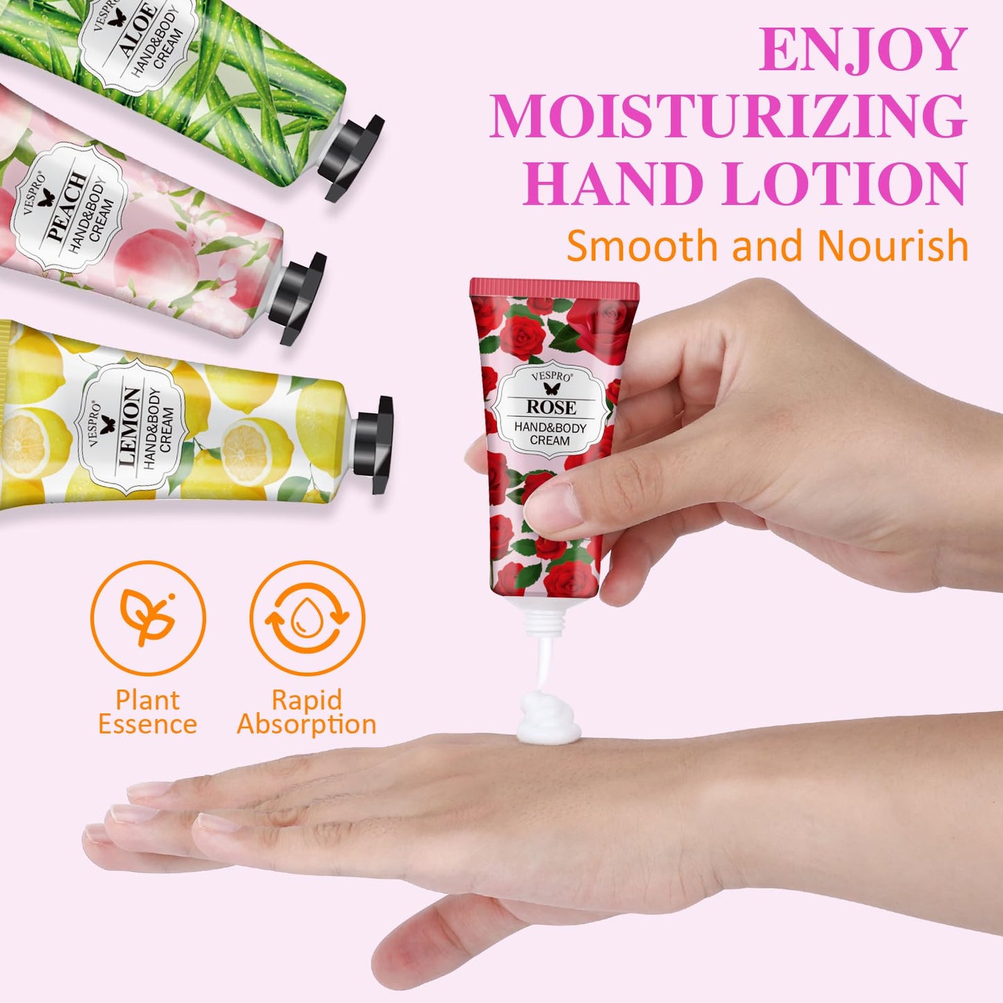 16 Pack Hand Cream Gifts Set, Easter Basket Stuffers, Mothers Day Gifts, Bulk Hand Lotion Travel Size for Dry Cracked Hands, Mini Hand Lotion for Teacher Appreciation Gifts with a Greeting Card