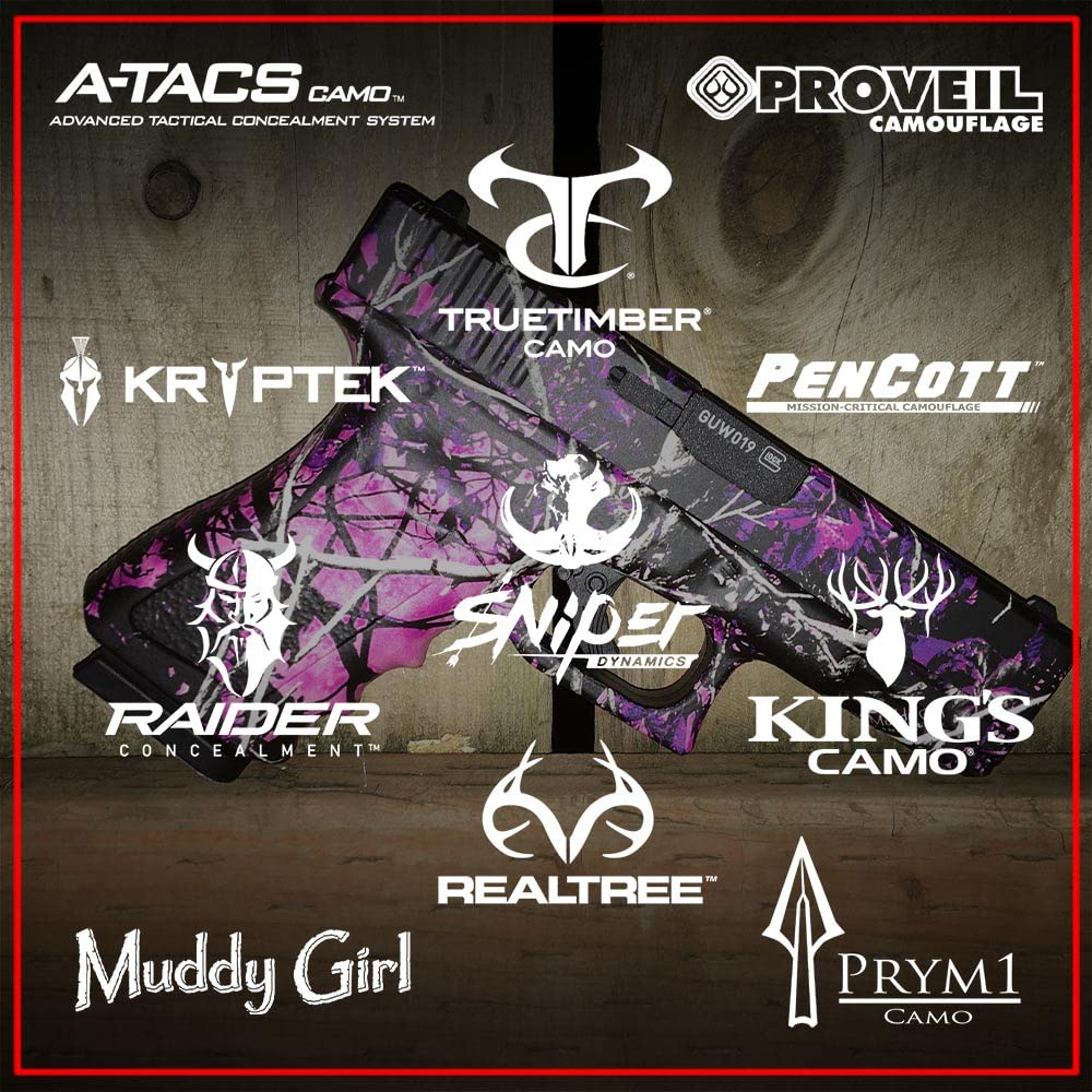 GunSkins Precut Pistol Skin for Glock 19 - Compatible with Airsoft AEG BB Gun - Vinyl Gun Wrap - Easy to Install - 100% Waterproof - Matte Finish - Made in USA - Krytpek Typhon