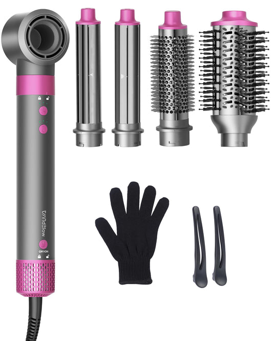 5 in 1 Hair Dryer Brush WindBlow Magic Styler, 110,000 RPM High-Speed Turbo Blow Dryer Brush, Professional 500 Million Negative Ionic Hair Dryer, Fast Drying for Curling Volumizing Air Styling