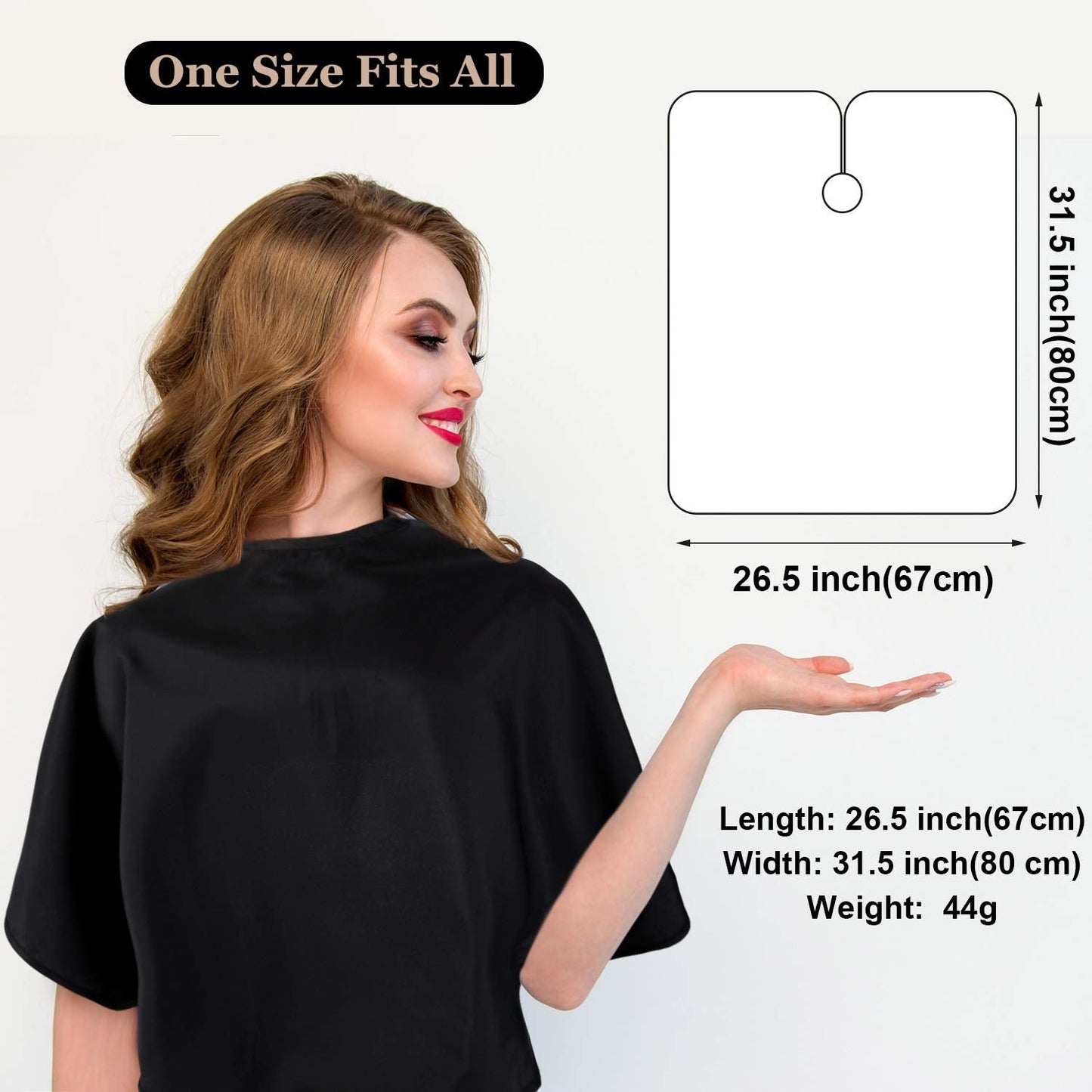 2 Pcs Makeup Cape Makeup Bib Waterproof Beauty Salon Barber Bib Dye Cape Styling Shampoo Apron for Hairdresser Artist Clients(Black)