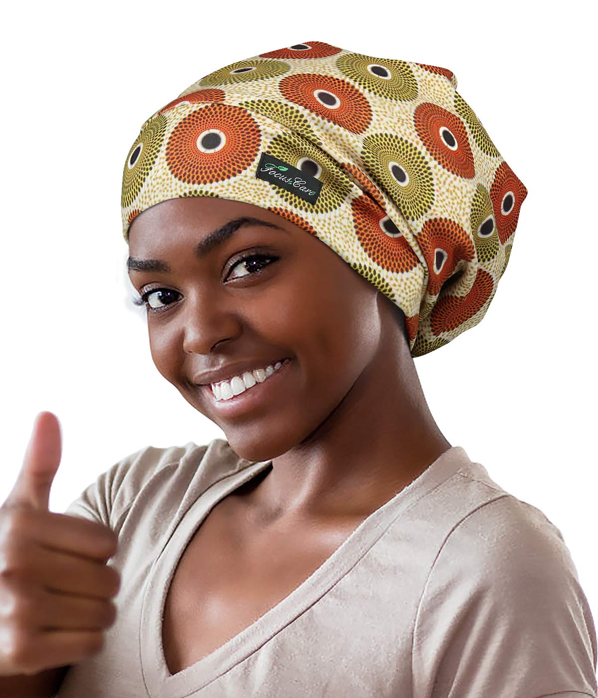FocusCare Hair Wraps for Women with Natural Curly Sleeping Satin Lined Overnight