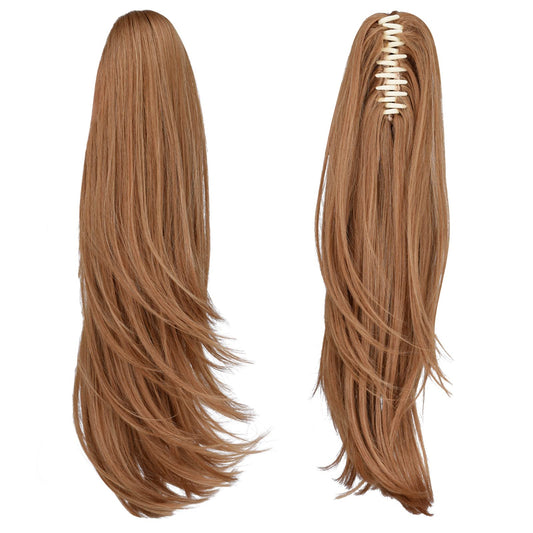 ponytail extension,20" Blonde ponytail hair extensions ponytail curly long claw hair Hair Extension Natural Looking Synthetic Hairpiece for Women