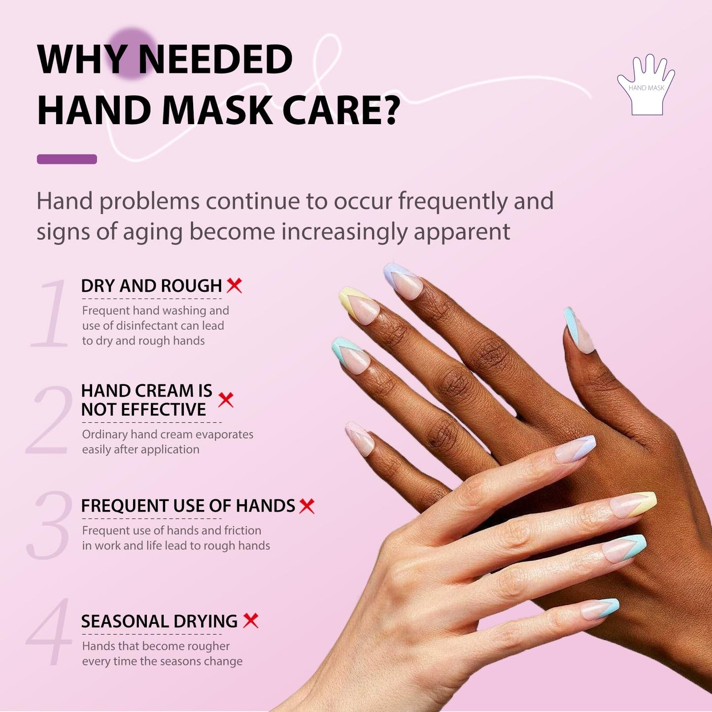 GUOYAOLIFU Hydrating Hand Foot Masks Set,Moisturizing Hand Mask for Dry Hand,Exofliating Foot Mask for Peeling Away Dead Skin Calluses,5 Pack Glove Mask&5 Pack Socks Mask for Women（Lavender）