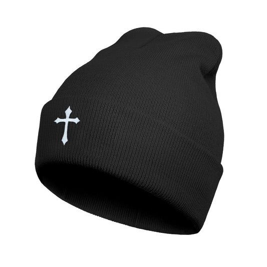 Cross Beanie Jesus Beanie Black Beanies Cozy Knit Beanie Unisex Winter Warm Skull Cap for Men & Women