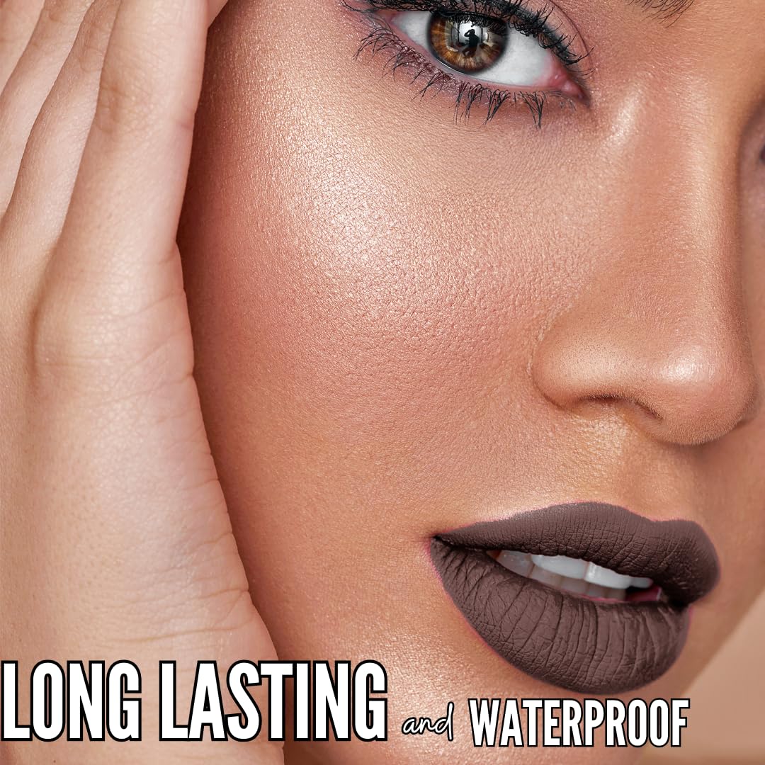 Mynena Brown Lip Stain Long-Lasting Waterproof | Lightweight Comfortable Non-Drying | High Pigment Intense Color Liquid Matte Lipstick | Paraben-Free Talc-Free Vegan & Cruelty-Free | Cyndia