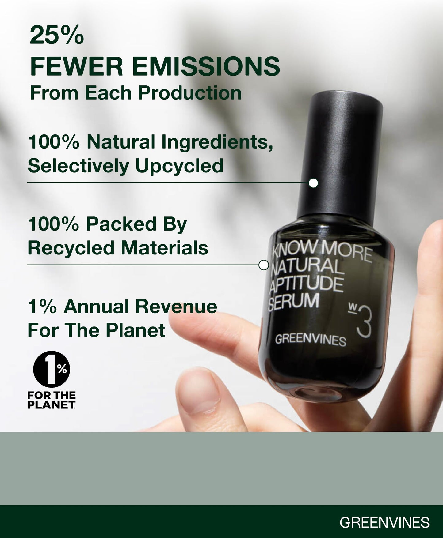Greenvines Know More Natural Aptitude Serum | Firms, Reduces Fine Lines and Soothes Skin. Suitable for Aging and Sensitive Skin, 1 Fl oz