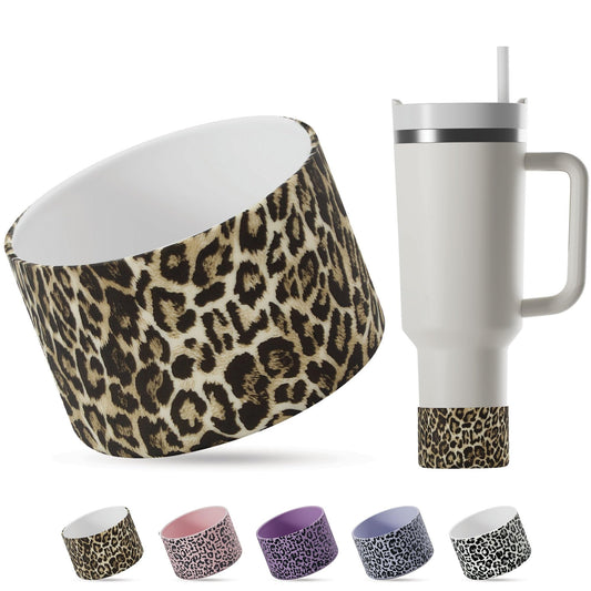 REUZBL Leopard Silicone Bottle Boot Sleeve for Stanley Tumblers 20-40oz, Hydro Flask Tumblers, Simple Modern Tumblers, Iron Flask Tumbler, Similar Tumblers, Tumbler Water Bottle Accessory