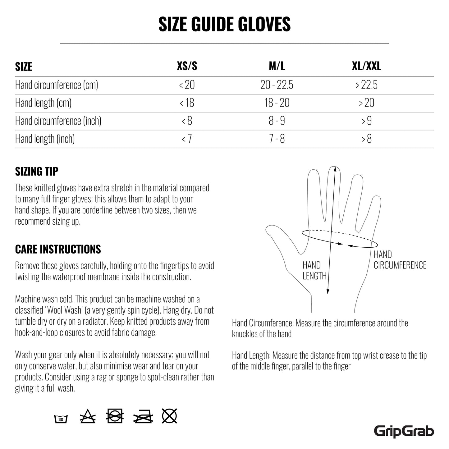 GripGrab Waterproof Knitted Thermal Cycling Gloves Anti-Slip Winter Bicycle Gloves Windproof Knit Full Finger Bike Gloves