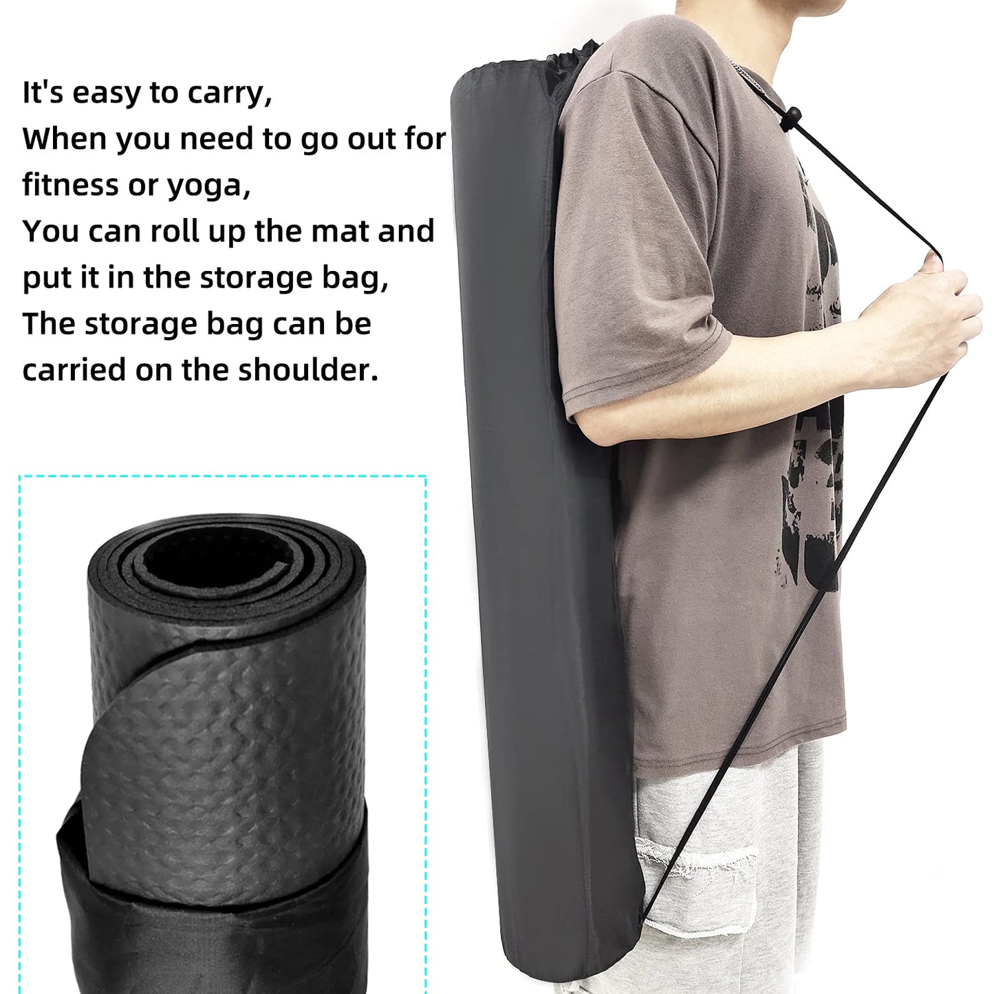 Exercise Equipment Mat - Treadmill Mat, Stationary Bike Mat, Exercise Mat, Gym Equipment Waterproof Mat, Jump Rope Mat Use On Hardwood Floors and Carpet Protection (Medium - 60" X 30")