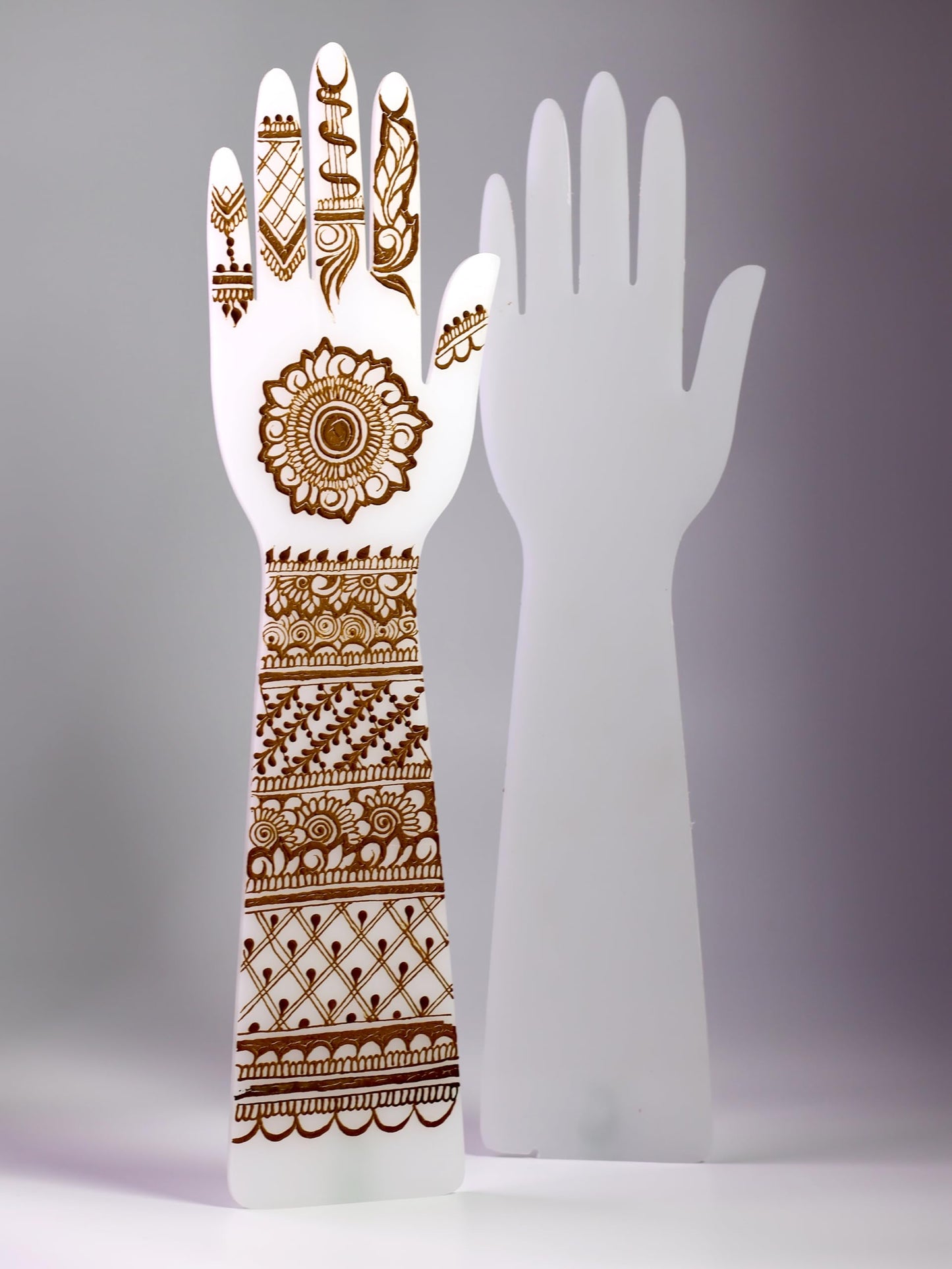 Acrylic Hand for Henna Practice - Reusable Plastic Board for Henna Cones Paste | Beginners Henna Kit for Mehendi Art