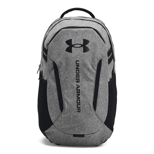 Under Armour Unisex-Adult Hustle 6.0 Backpack, (026) Castlerock Full Heather/Black/Black, One Size Fits Most