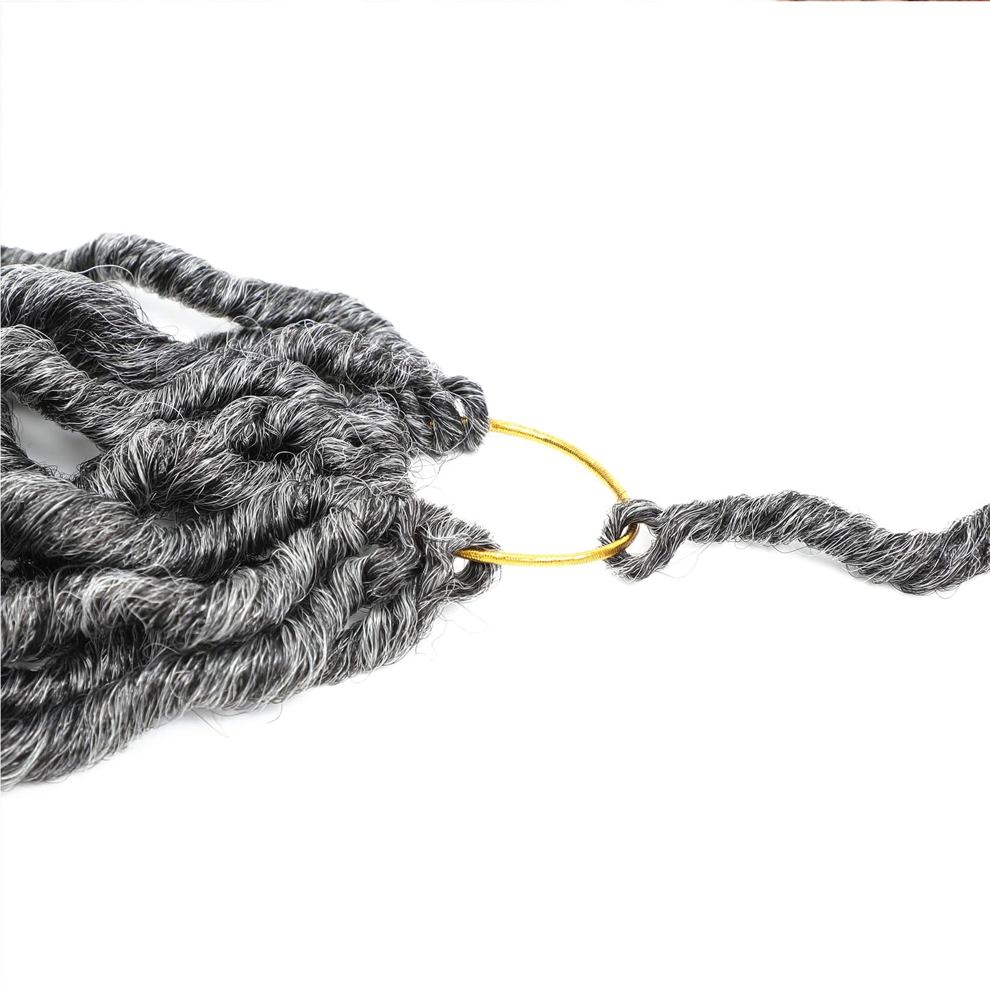 Karida Goddess Locs Crochet Hair 12 Inch, 8 Packs Upgraded Crochet Hair for Black Women, Pre Looped Crochet Faux Locs With Curly Ends (12 Inch (Pack of 8), TGray#)