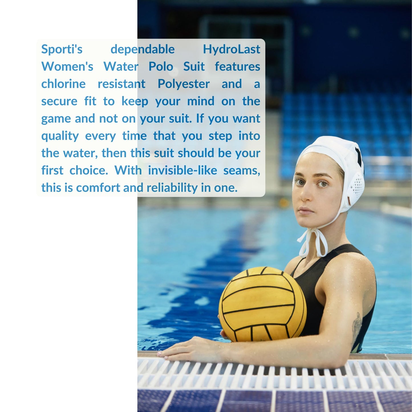 Sporti HydroLast Women's Water Polo Suit - Navy - 30