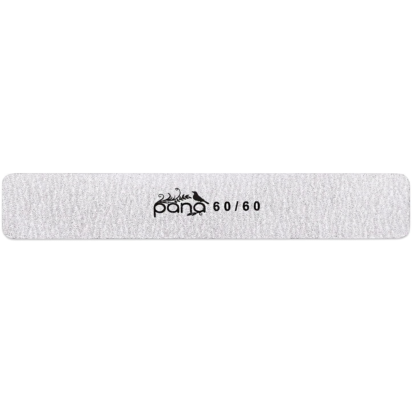 10PCS Jumbo Size PANA Professional Double Sided Nail Files - Zebra, 60/60 Grit - Emery Board Nail Buffering File Manicure Pedicure Nail Polisher Washable
