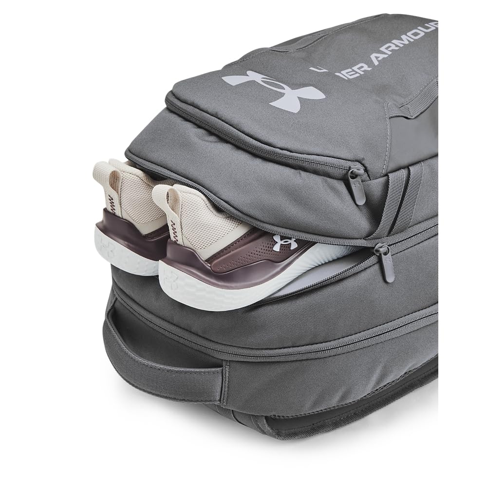 Under Armour Unisex-Adult Hustle 6.0 Backpack, (025) Castlerock / / Steel, One Size Fits Most