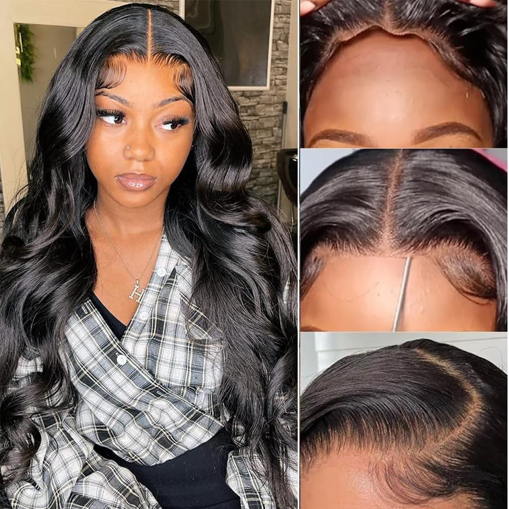 20 Inch 5x5 Body Wave Human Hair Wig 180% DensityWear and Go Glueless Wigs HD Lace Closure Wigs Human Hair Body Wave Lace Front Wigs Glueless Wigs Human Hair Pre Plucked Pre Cut