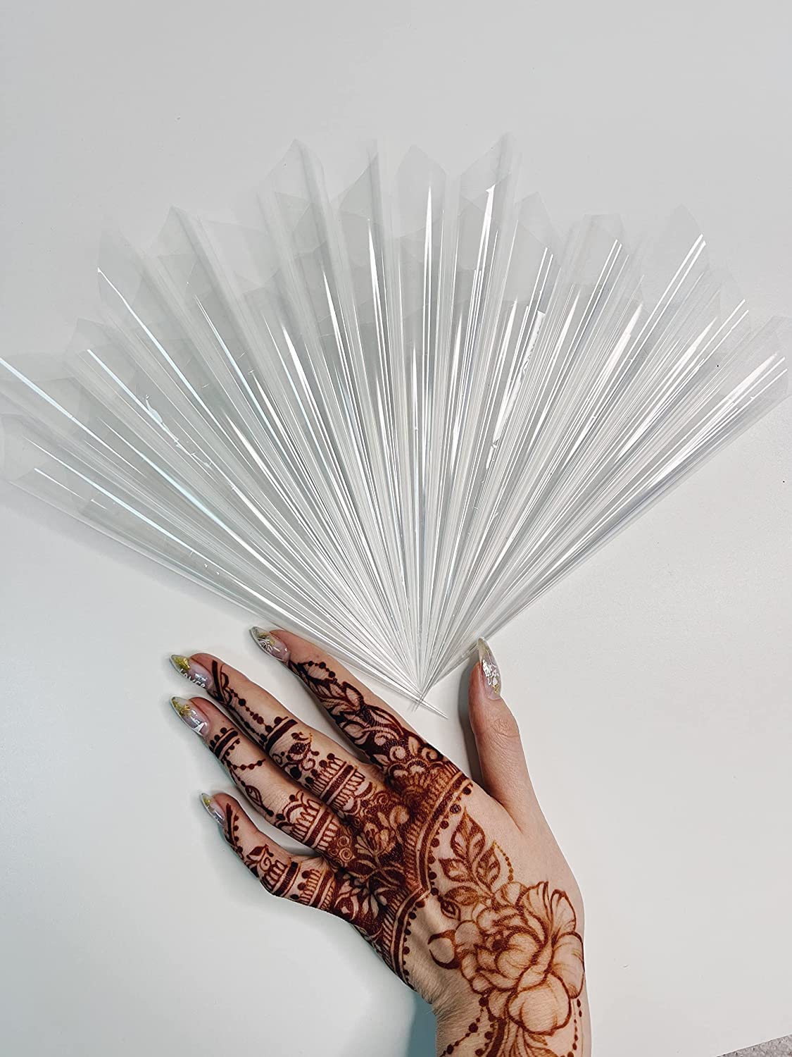 100pcs Empty Henna Cones Bulk | Pre-Rolled Hand Made Temporary Tattoo Cone Set | Cellophane Applicator Dispenser for Jagua Gel Hengua Heena Beginners kit | Mehendi Drawing and Studying
