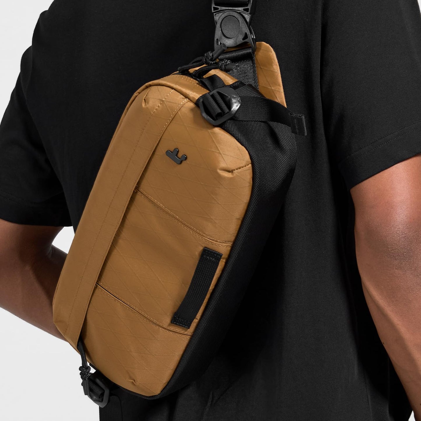 tomtoc 5.5L X-Pac Sling Bag, Heavy Duty Crossbody Bag for Men, Carry Chest Daypack, Water-resistant Shoulder Travel Bag for Steam Deck, ROG Ally X, 2024 iPad mini A17 Pro, Urban Techwear, Tactical