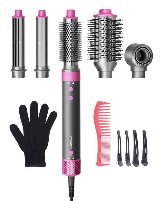 5 in 1 Hair Dryer Brush WindBlow Magic Styler, 110,000 RPM High-Speed Turbo Blow Dryer Brush, Professional 500 Million Negative Ionic Hair Dryer, for Curling Volumizing Air Styling