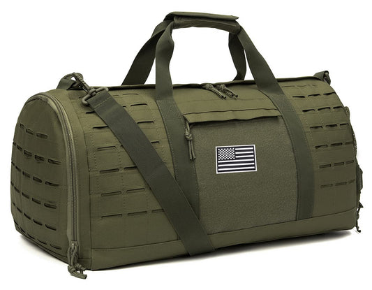 QT&QY 40L Military Tactical Duffle Bag For Men Sport Gym Bag Fitness Tote Travel Duffle Bag Training Workout Bag With Shoe Compartment Basketball Football Weekender Bag