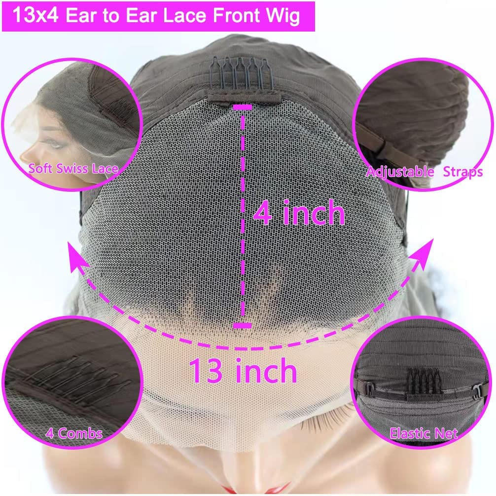 13X4 Orange Ginger Lace Front Wigs Human Hair Pre Plucked Brazilian Colored Body Wave Human Hair Wigs for Black Women HD Lace Frontal Wigs Human Hair 180% Density (28 Inches)