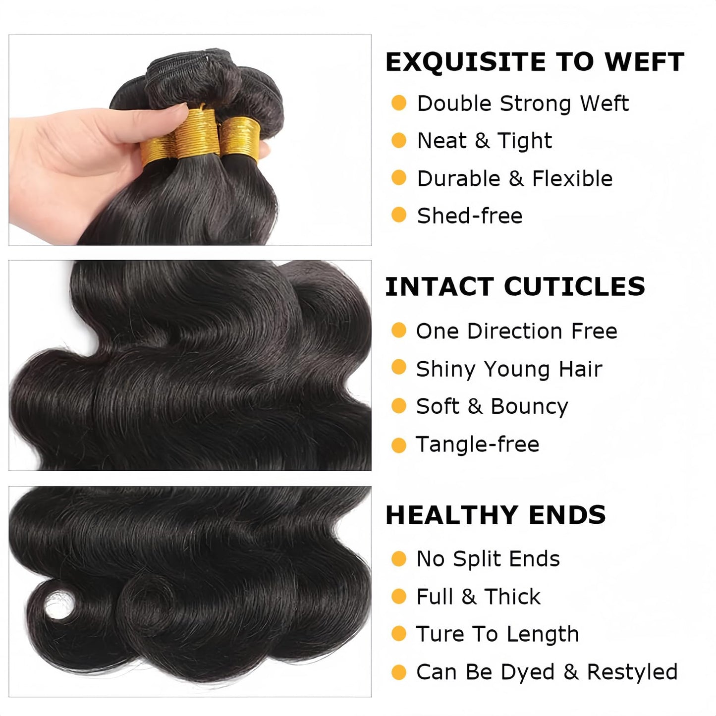 12A Human Hair Bundles 20 22 24 Inch Body Wave Bundles Human Hair 100% Brazilian Raw Bundles Human Hair Bundles Deals Human Hair Quick Weave Bundles Human Hair Natural Black