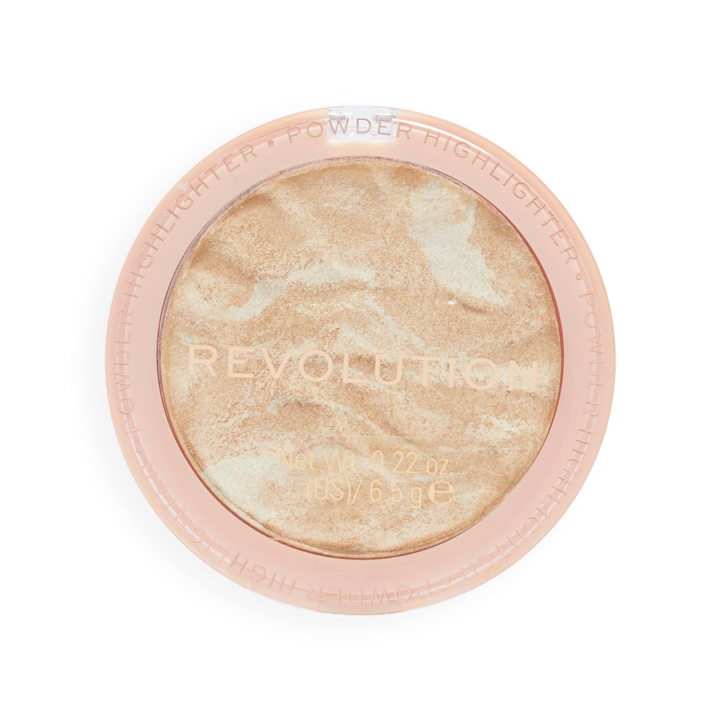 Revolution, Reloaded Pressed Powder Highlighter, Intensely Pigmented for a High Impact Dewy Finish, Raise The Bar, 0.22 Oz