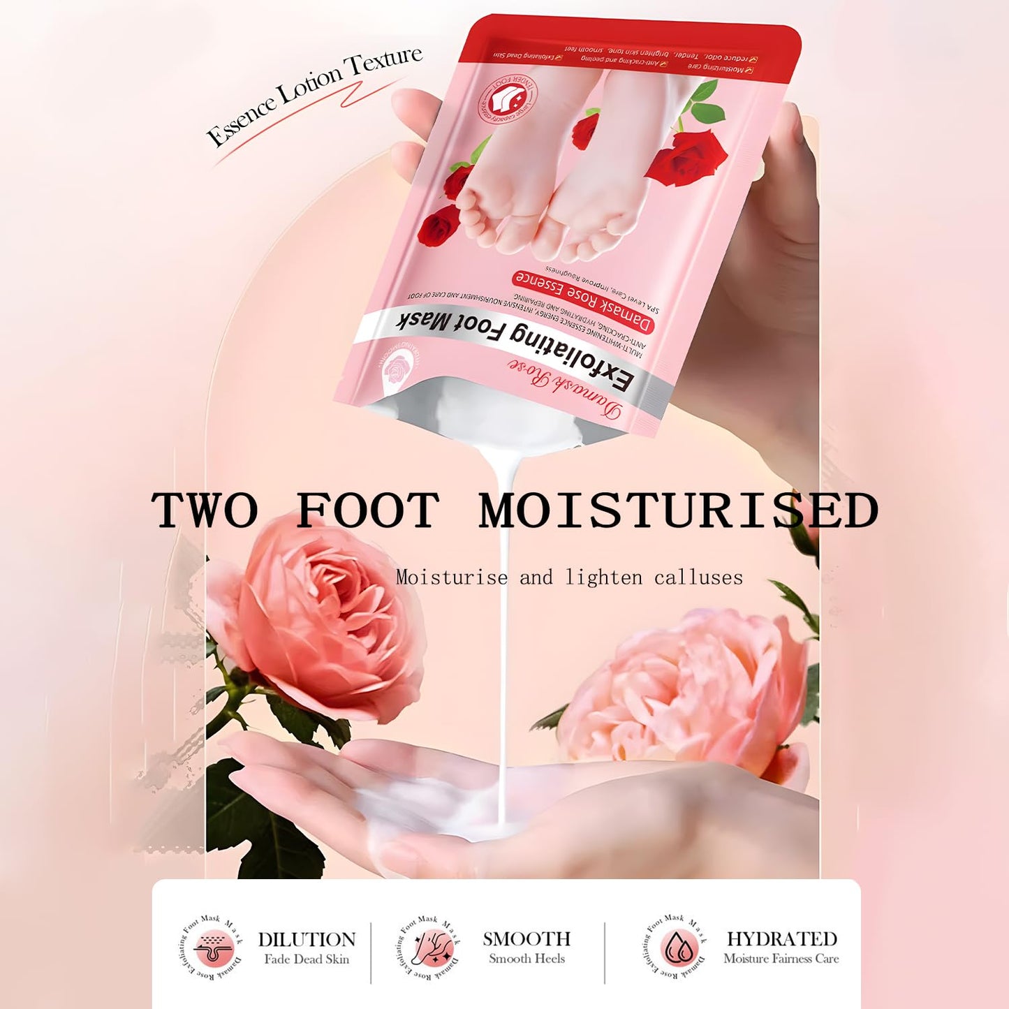 MOND'SUB Foot Masks Moisturizing Socks - Moisturizes Tired, Dry & Cracked Feet, Exfoliating Hydrating Foot Mask - Dry Skin Solution - Moisturizing Foot Treatment- All Skin Types - 9 Pairs