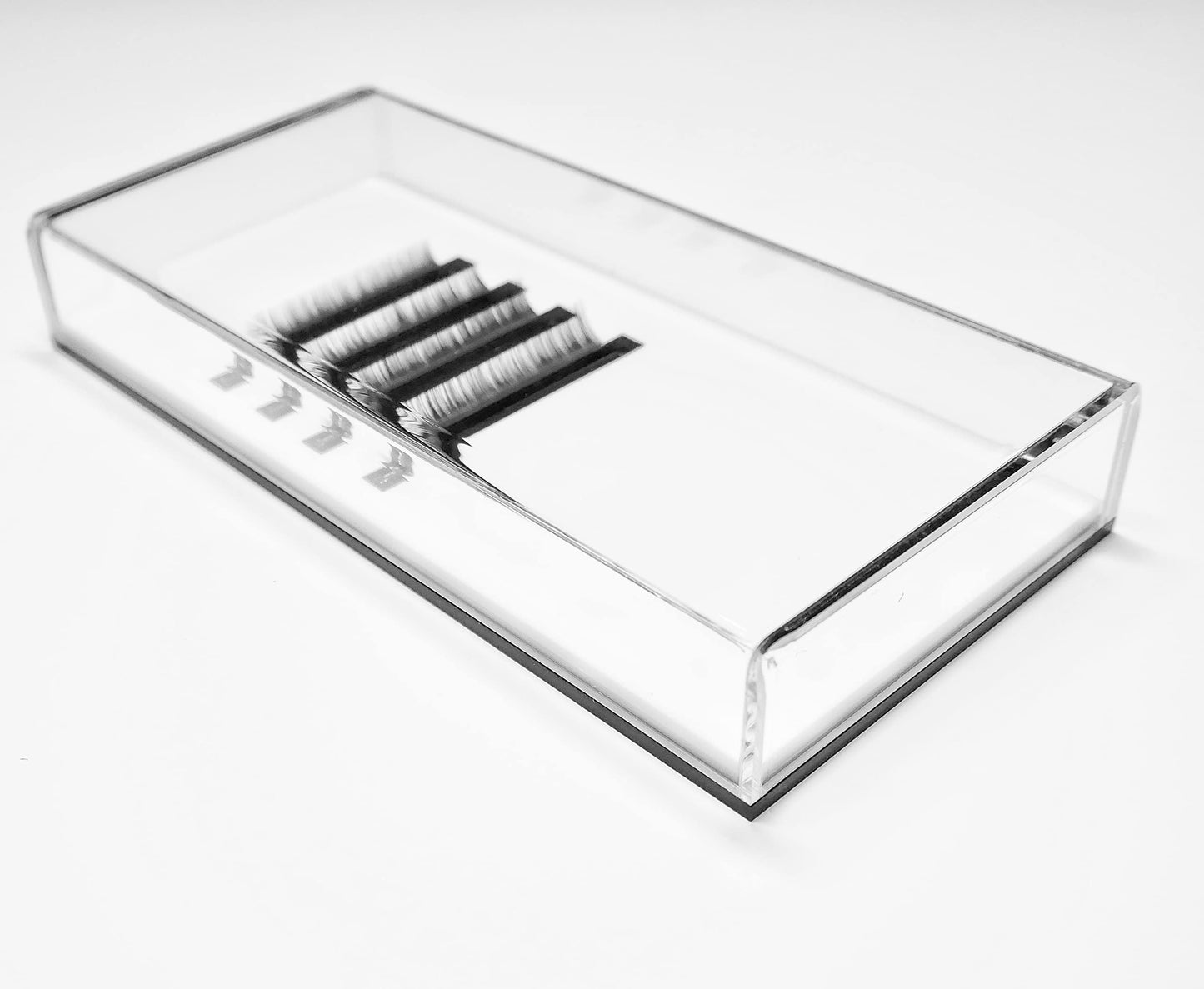 Acrylic Lash Tile Storage Box With Cover - Washable and Reusable - Perfect for Classic, Volume, and Mega Volume Lashes