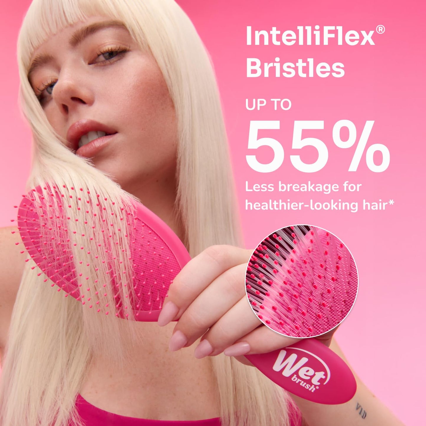Wet Brush Original Detangler Hair Brush, Purple (Groovy Disco), Ultra-Soft IntelliFlex Bristles, Detangling Bristles Glide Through Tangles (Wet Dry & Damaged Hair), Women & Men