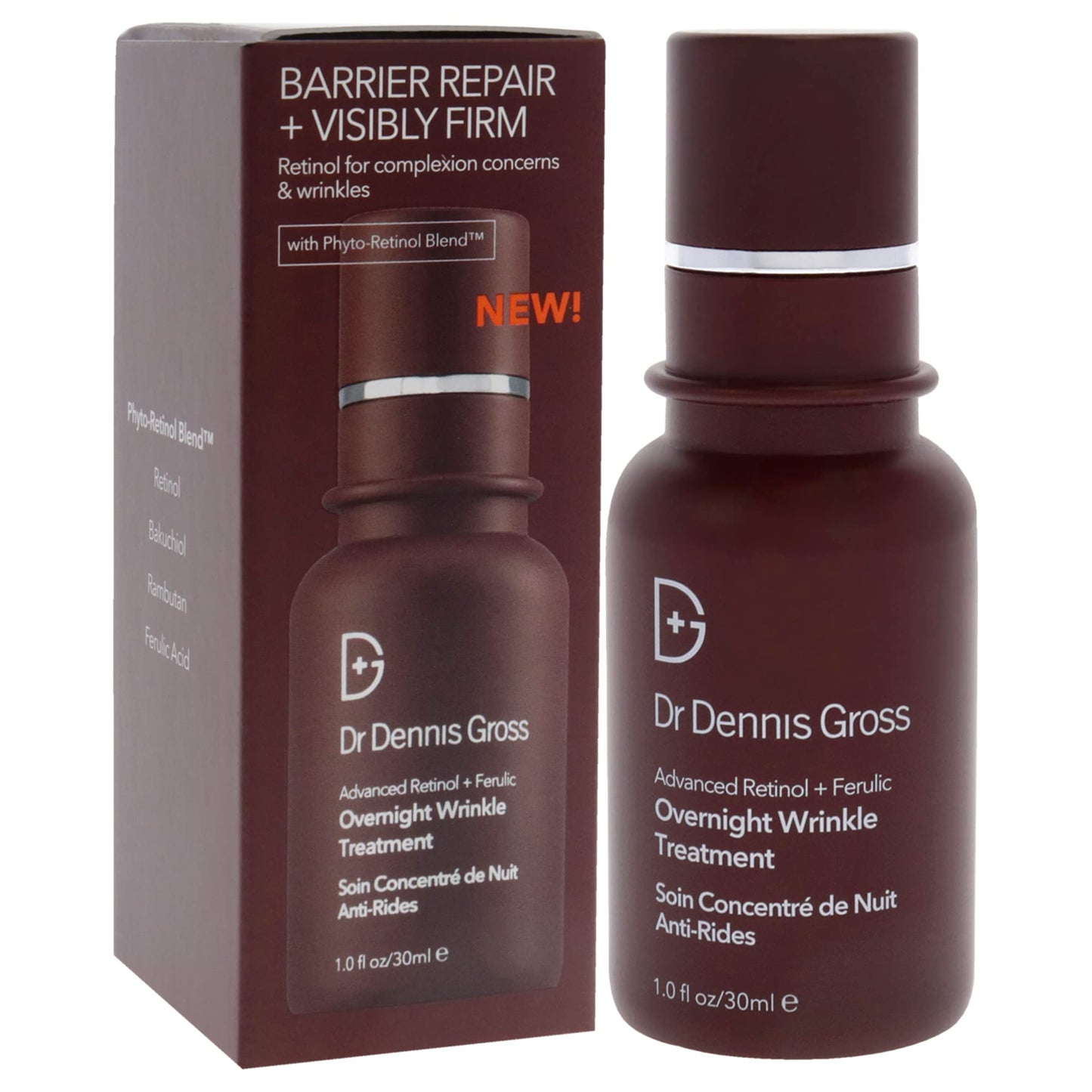 Dr Dennis Gross Ferulic Plus Retinol Wrinkle Recovery Overnight Serum Unisex Serum 1 oz