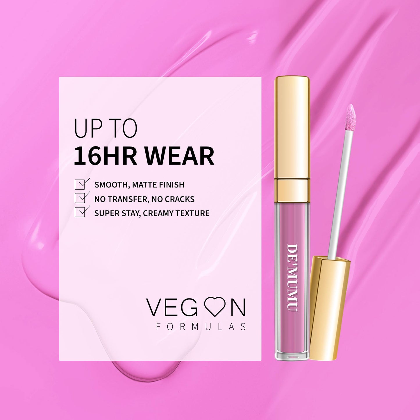 DE'MUMU Pink Lipstick Matte for Women Superstay Light Pink Long Lasting Lipstick Smudgeproof Liquid Lipsticks Cruelty Free Lip Makeup (DM26 Baby Pink)
