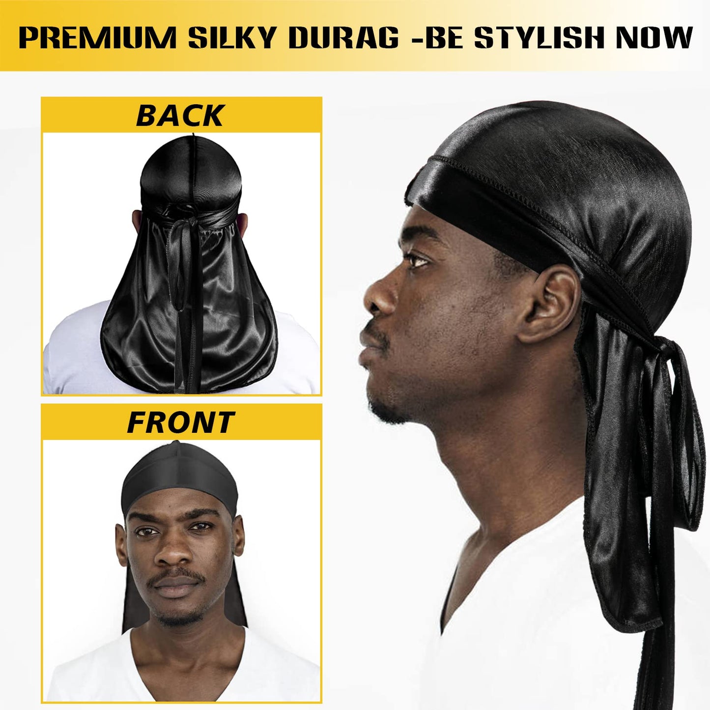 Natural Wave Pomade for Men Strong Hold, Easy Wash 360 Wave Training Hair Cream, Waves Grease for Men Promotes Layered Waves, Moisture, Control & Shine (Wave Pomade+Wave Brushes*2+ Silky Durag)