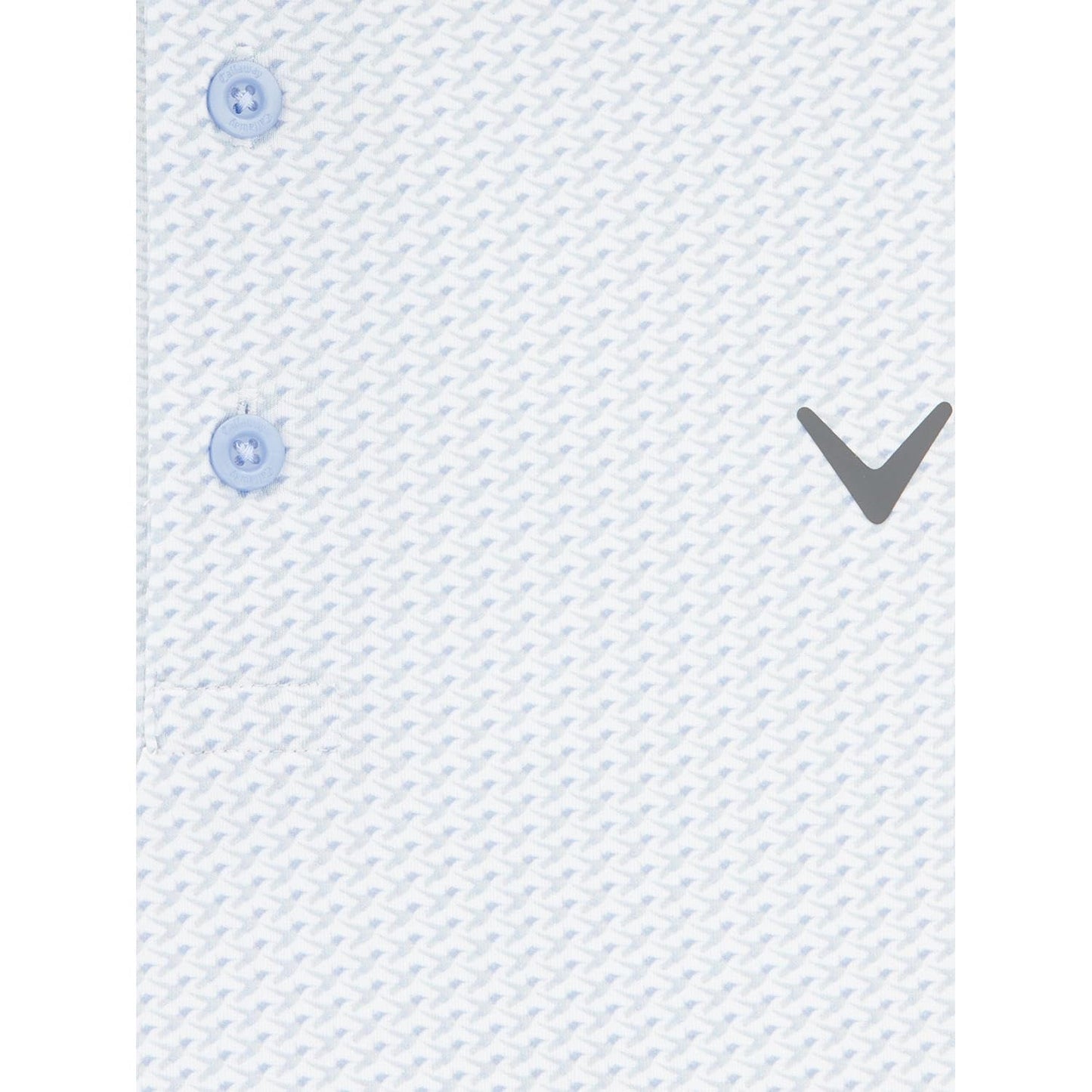Callaway Men's Performance Short Sleeve Golf Polo (XX-Large, White Chambray)