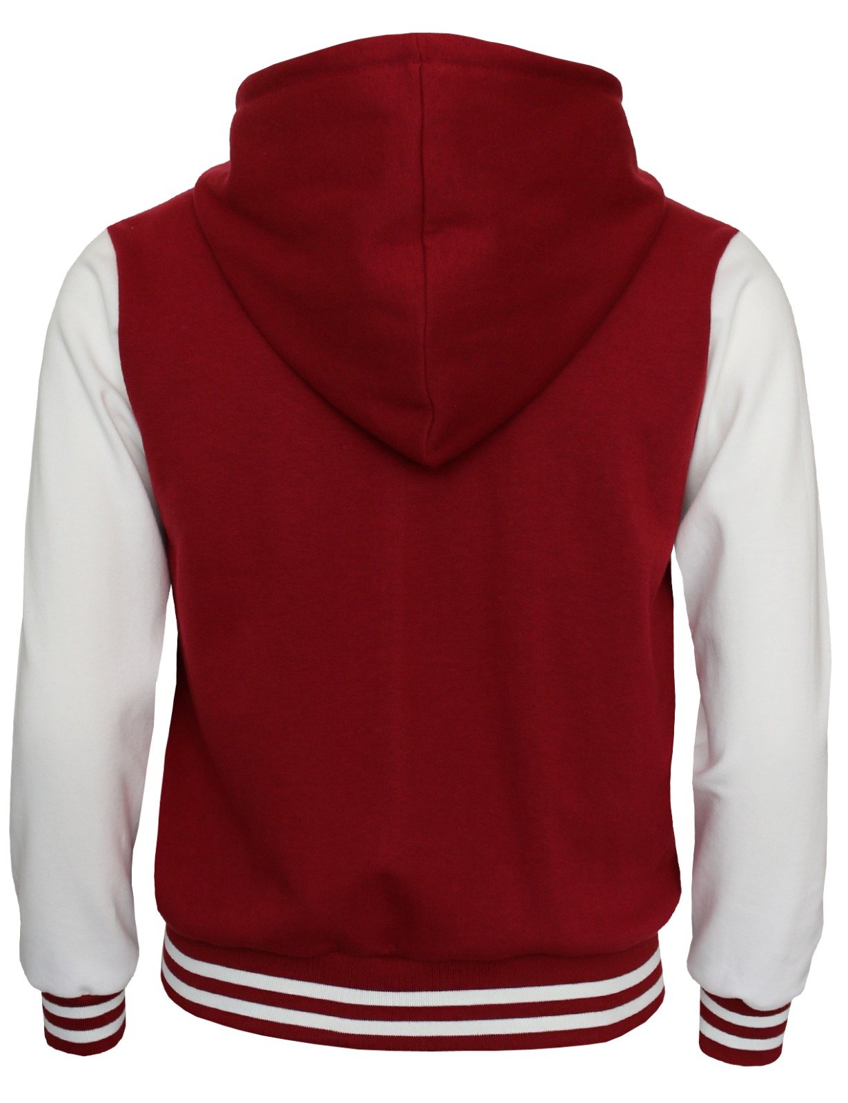 BCPOLO Hoodie Baseball Jacket Varsity Baseball Jacket Cotton Letterman Jacket Brown-White-XL