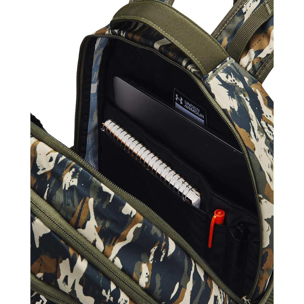 Under Armour Unisex-Adult Hustle 6.0 Backpack, (390) Marine OD Green / / Summit White, One Size Fits Most