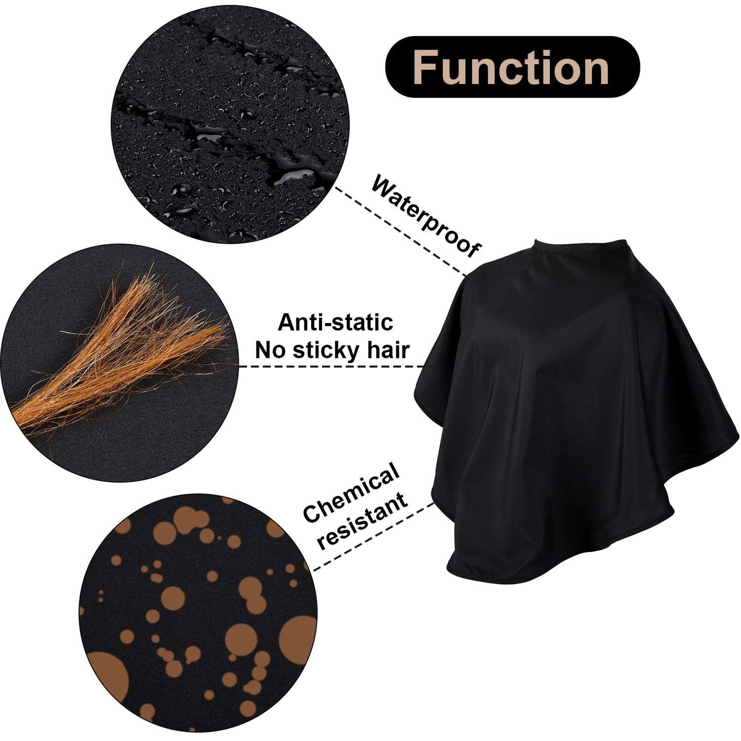 2 Pcs Makeup Cape Makeup Bib Waterproof Beauty Salon Barber Bib Dye Cape Styling Shampoo Apron for Hairdresser Artist Clients(Black)