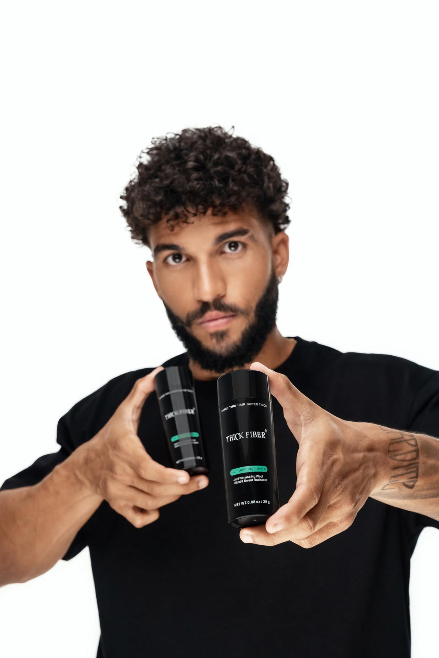 THICK FIBER Hair Fibers for Thinning Hair & Bald spots (MEDIUM BLONDE, Pack of 2) - 25g Bottle - Conceals Hair Loss in Seconds - Hair Powder For Women & Men