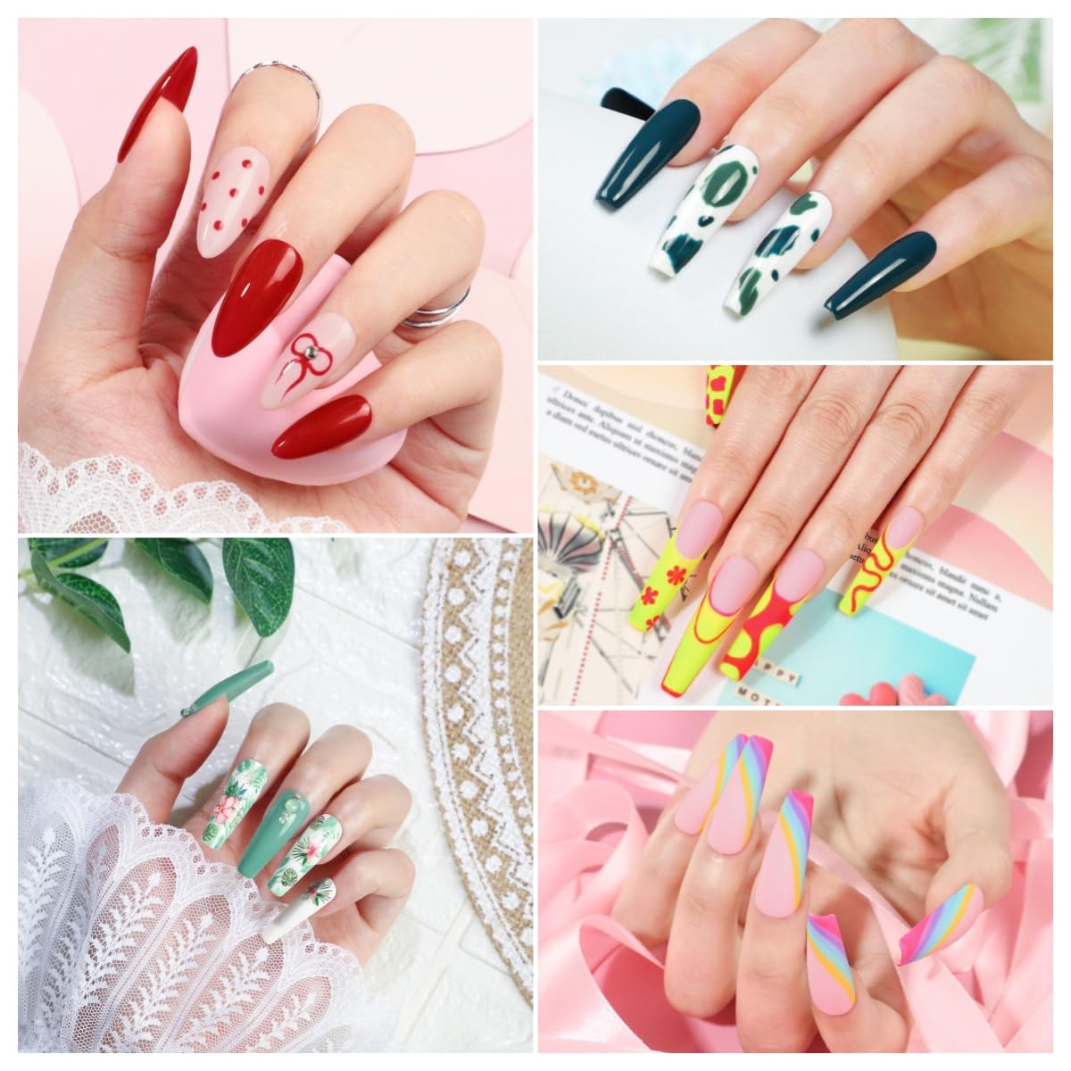 33PCs Gel Nail Polish Kit with U V Light 10 Colors Red Green Pink Gold Silver Sparkle Gel Polish Kit with 5Pcs Glitter/Matte/Glossy Top Base Coat Nail Rhinestones Stickers Manicure Gifts for Women
