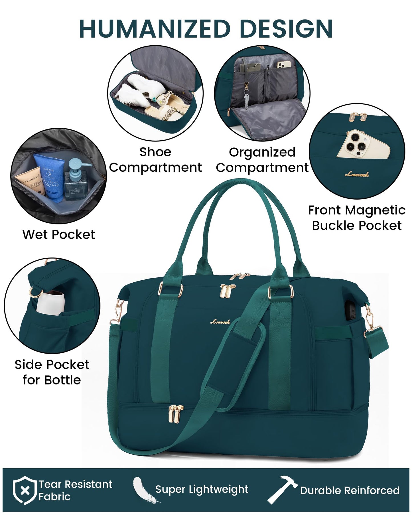 Gym Bag for Women LOVEVOOK Travel Duffel Bag with USB Charging Port,Weekender Bags for Women with Shoe Compartment,Carry on Overnight Bag with Toiletry Bag,Hospital Bags for Labor and Deliver