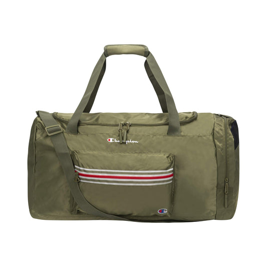 Champion Unisex Adult Qualifier Duffel Bags, Cargo Olive/Scarlet, One Size US