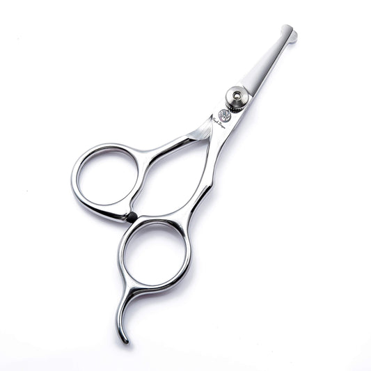 4.5 inch Pet Safety Grooming Small Ball Tip Facial Scissors for Nose, Ear, Face, Paw Hair