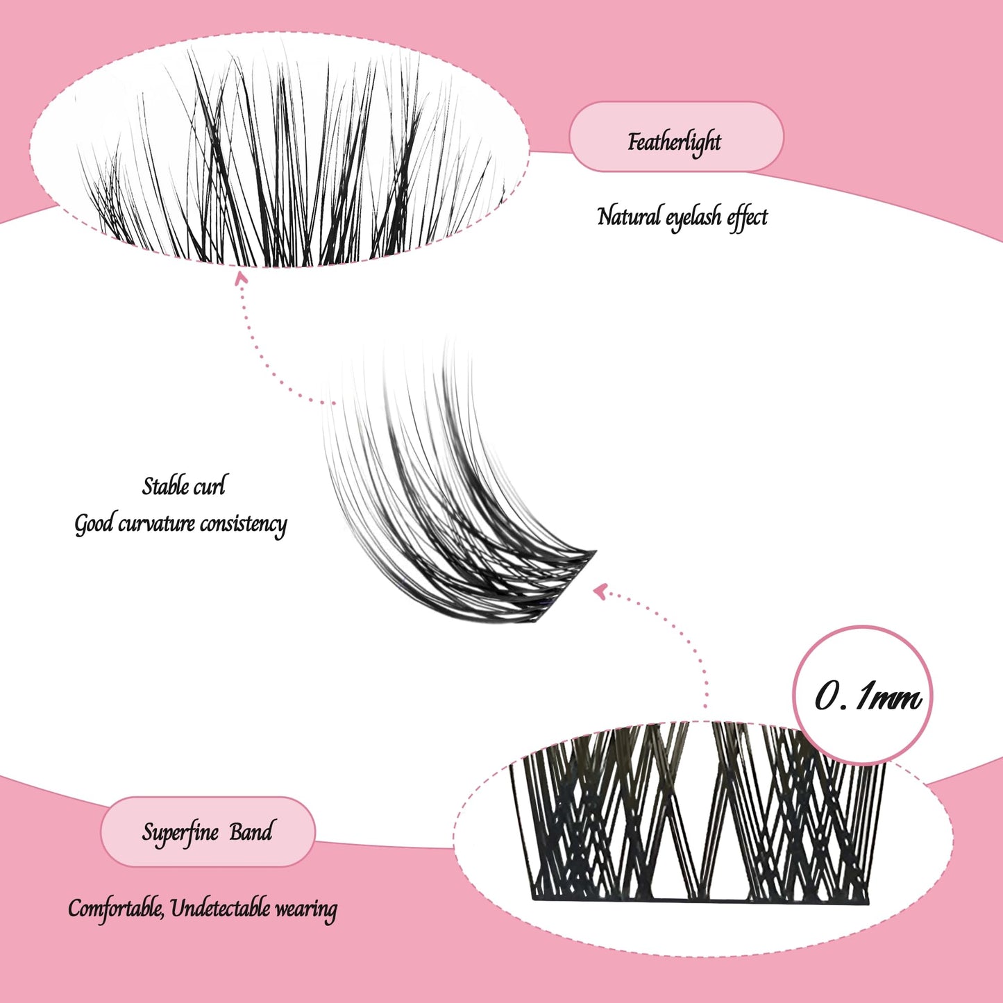 1072 pcs Lash Clusters Kit